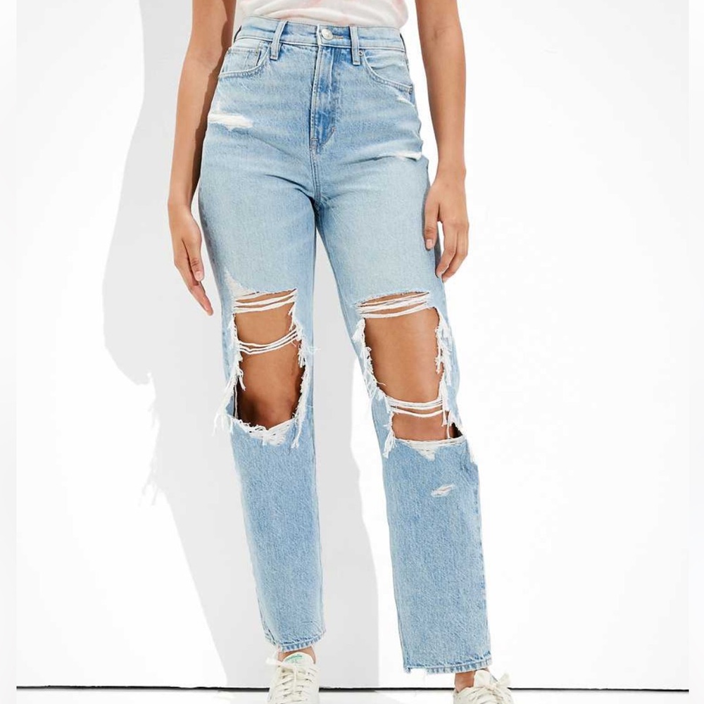 AE Highest Rise Ripped 90s Boyfriend Jeans